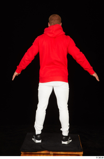  Dave black sneakers dressed red hoodie standing white pants whole body 0013.jpg